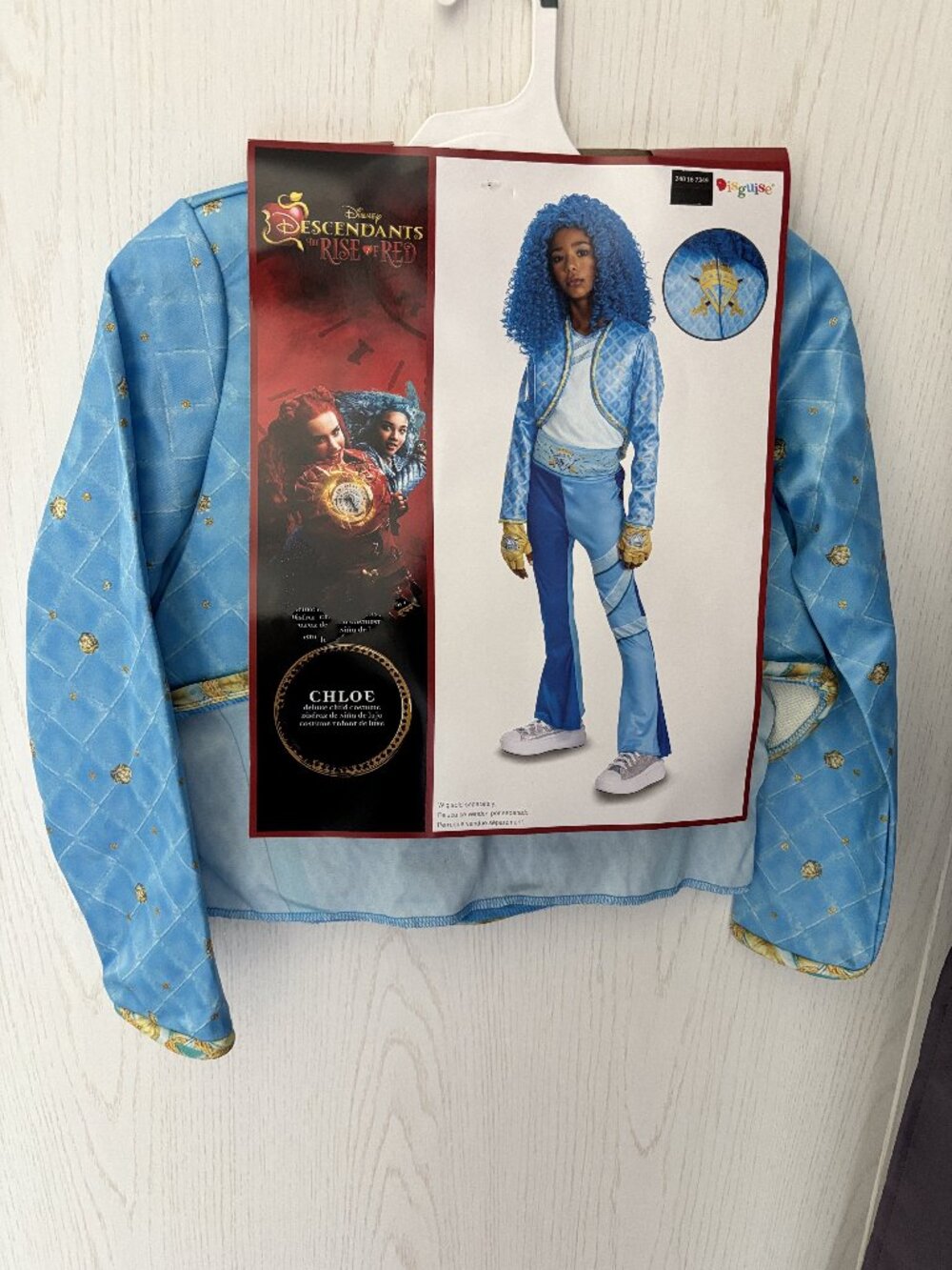Descendants Chloe & WIG Halloween Costume 7/8 Blue Deluxe Disney Kids Girls - Picture 9 of 13